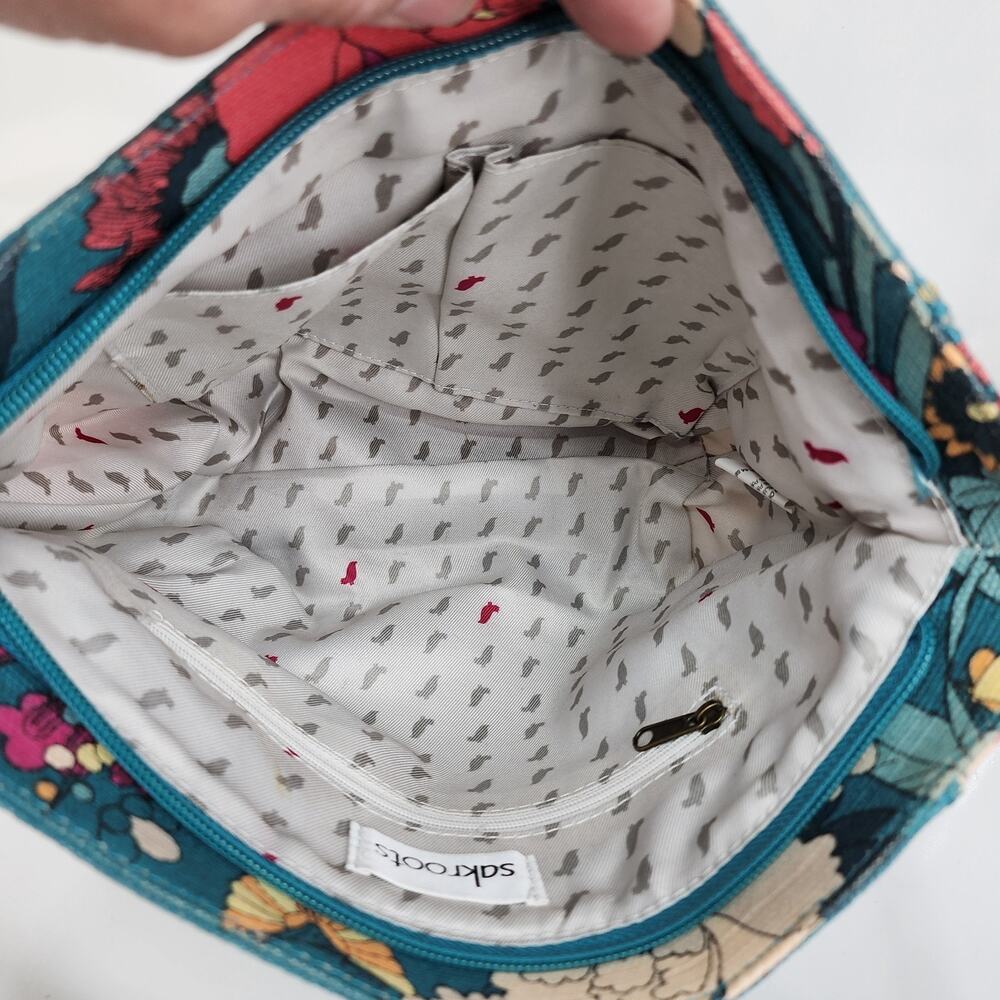 Sakroots Elsa Small Hobo Bag Artist Circle Spirit Desert Blue Pink Floral Purse - Picture 15 of 16